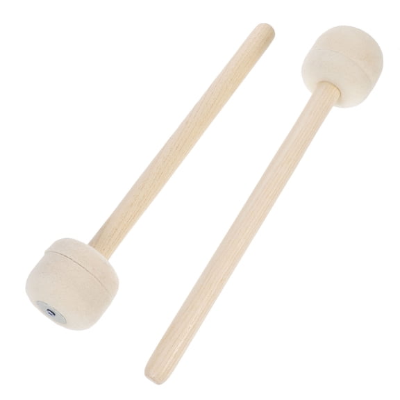 2 Pcs Felt Head Drumsticks Soft Headed Timpani Percussion Wool Accessories
