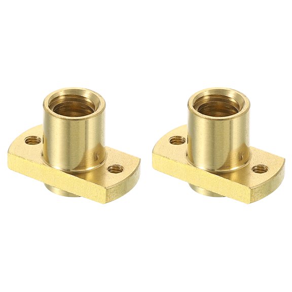 2Pcs Tr8x2 Screw Brass Nut, Diameter 10mm Pitch 2mm 2mm (1 Starts)