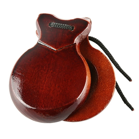 2 Pcs Spanish Castanets Flamenco Dance Castanets with String Hand Clappers Children Percussion Musical Instrument