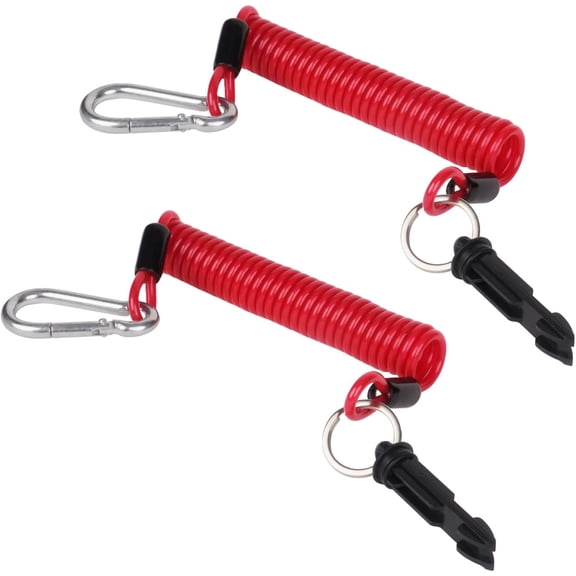 2 Pcs Trailer Breakaway Cable  6FT High Rebound Spring Trailer Emergency Brake Cable with Breakaway Pin for RV, Camper, Boat Trailer, and Towing Applications