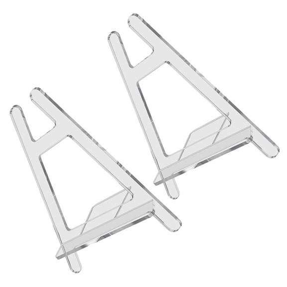 2-Pack Clear Acrylic Photo Frames and Phone Holder Stands, Multi-Purpose Display Racks for Photos, Phones, Plates, and More