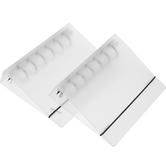 2 Pcs Transparent Loose-leaf Book Cute Binders for School Aesthetic Plastic Folders Clear Document Protector Binding Belt