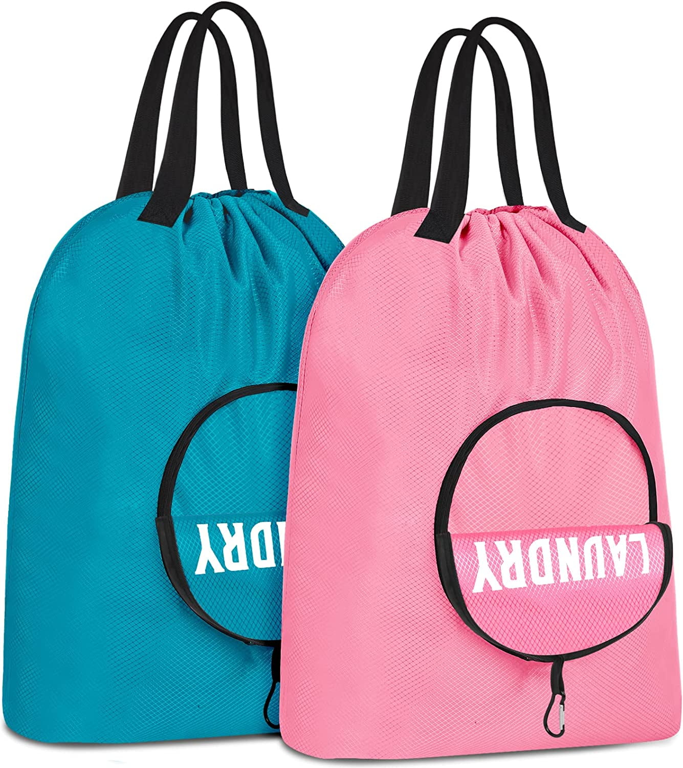 2 Pcs Travel Laundry Bag, Dirty Clothes Bag for Traveling with Handles