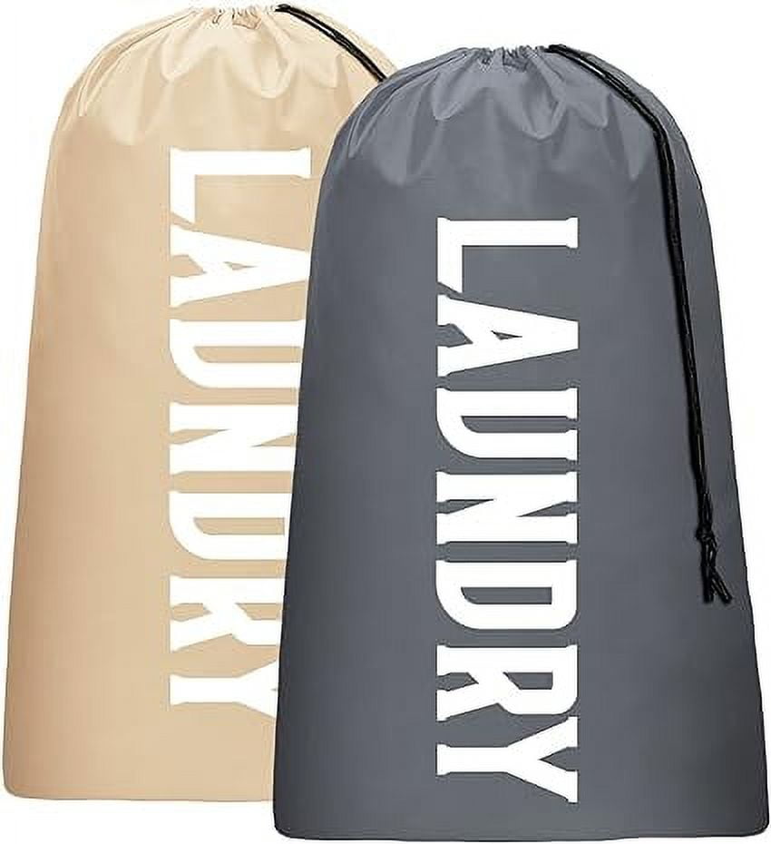 2 Pcs Travel Laundry Bag, Dirty Clothes Bag for Traveling with Handles