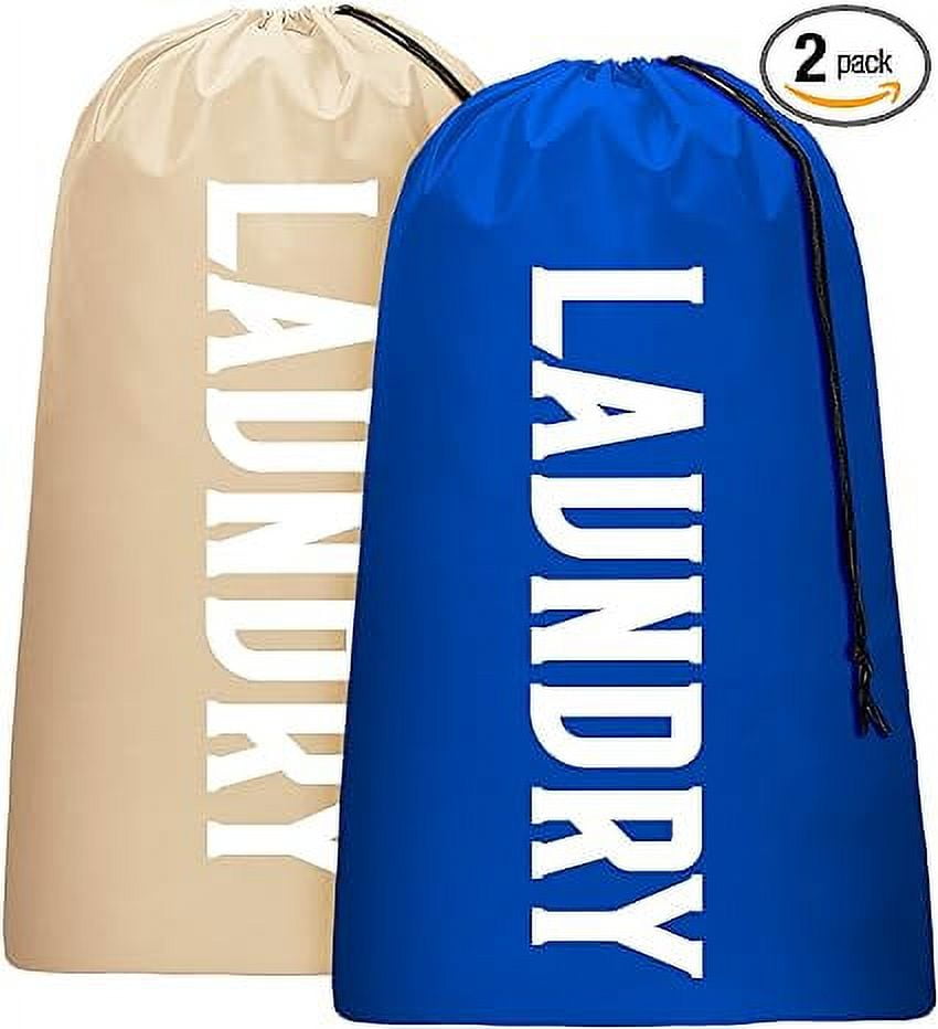 2 Pcs Travel Laundry Bag, Dirty Clothes Bag for Traveling with Handles