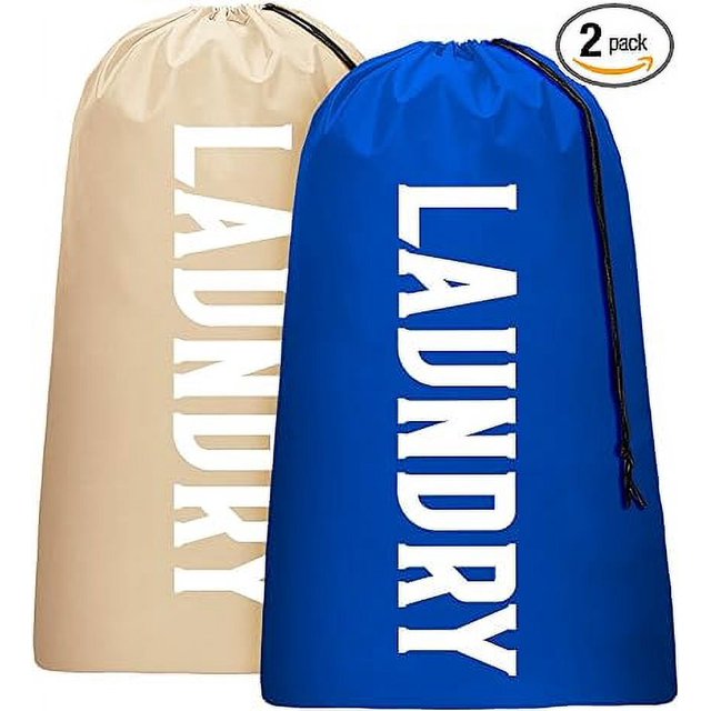 2 Pcs Travel Laundry Bag, Dirty Clothes Bag for Traveling with Handles