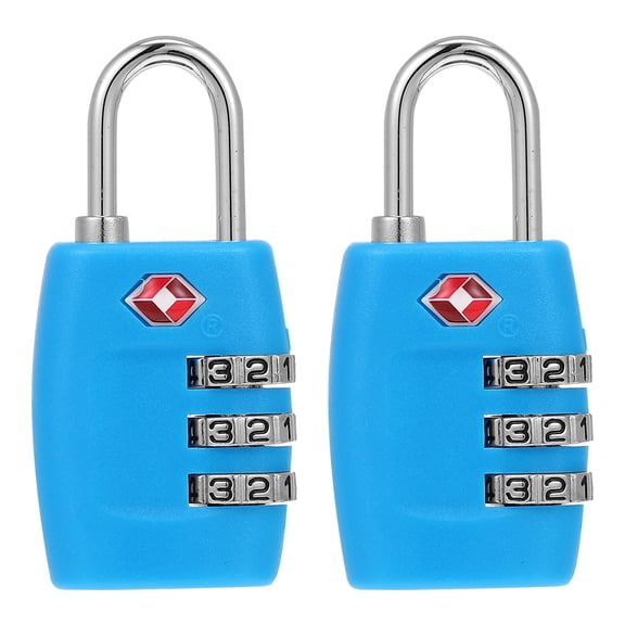 TABLZONE 2-Pack Metal Travel Luggage Locks with 3-Digit Combination for Suitcases, Lockers, and Bags