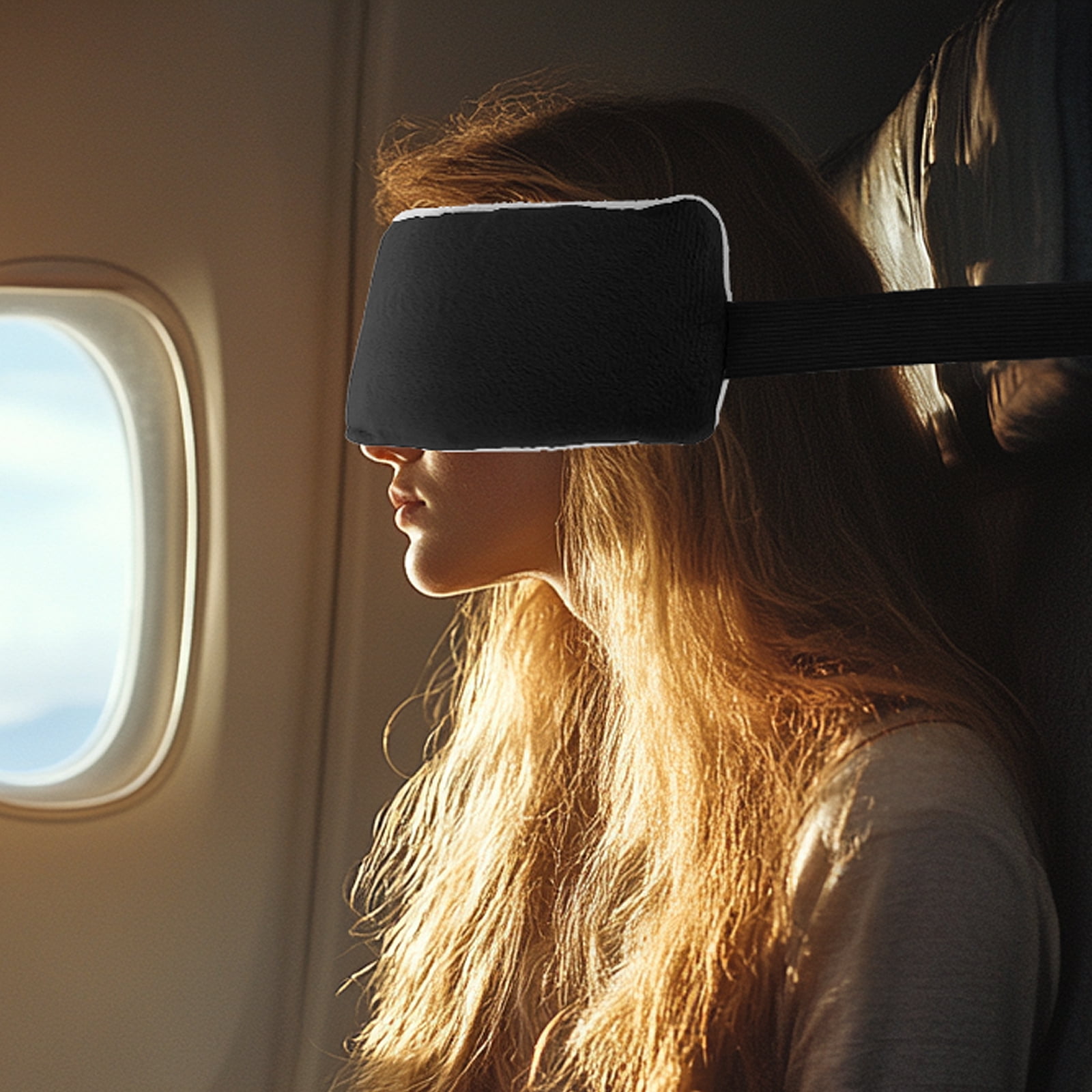 Head Support Plane Ride 2 Pcs Travel Pillow Alternative Adjustable Head Support Strap Portable ...