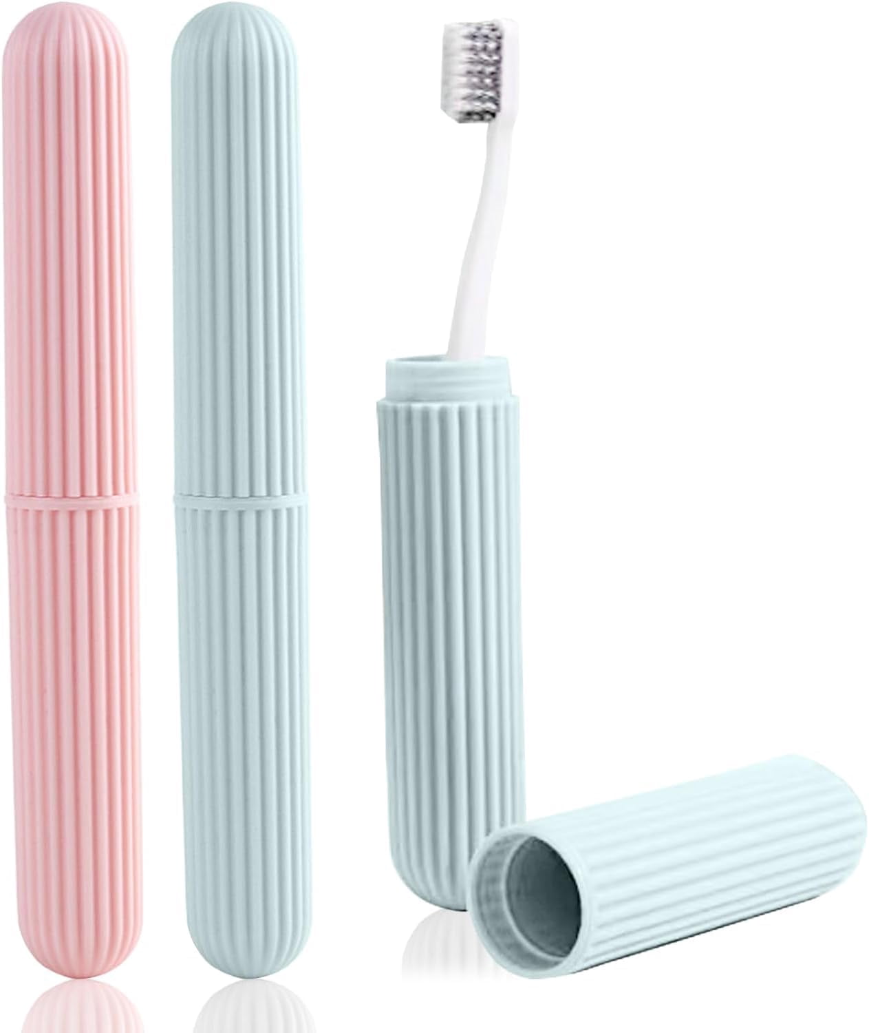 Toothbrush Protective Containers 2 Pcs Travel Toothbrush Case, Portable Toothbrush Holder Containers ...
