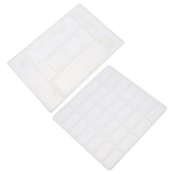 2 Pcs Tray Mold DIY Craft Making Mold Jewelry Storage Case Mold Domino Mold Storage Holder 29.5X19.5cm