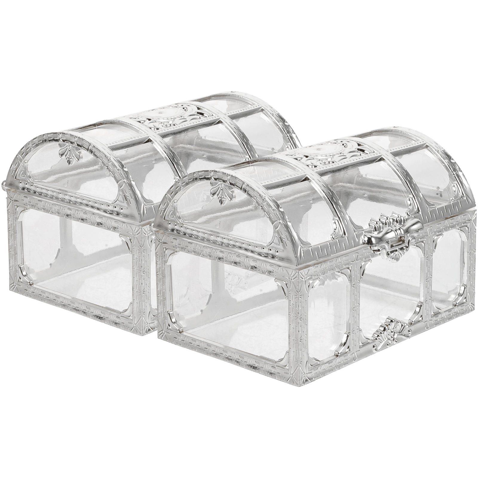 2 Pcs Treasure Chest Candy Box Plastic Chests Party Favor Boxes Mini