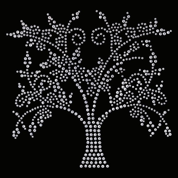 2 Pcs Tree Rhinestone Iron on Hotfix Bling Clothing Repair Applique Heat Transfer Decal Heat Transfer PatchDIY
