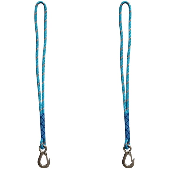 2Pack Tree Swing Straps 23.6" Hanging Ropes with HeavyDuty Carabiners & Stainless Steel Hooks for Outdoor Hammock, Backyard Swing, Yoga Straps, Aerial Fitness, Blue & Orange