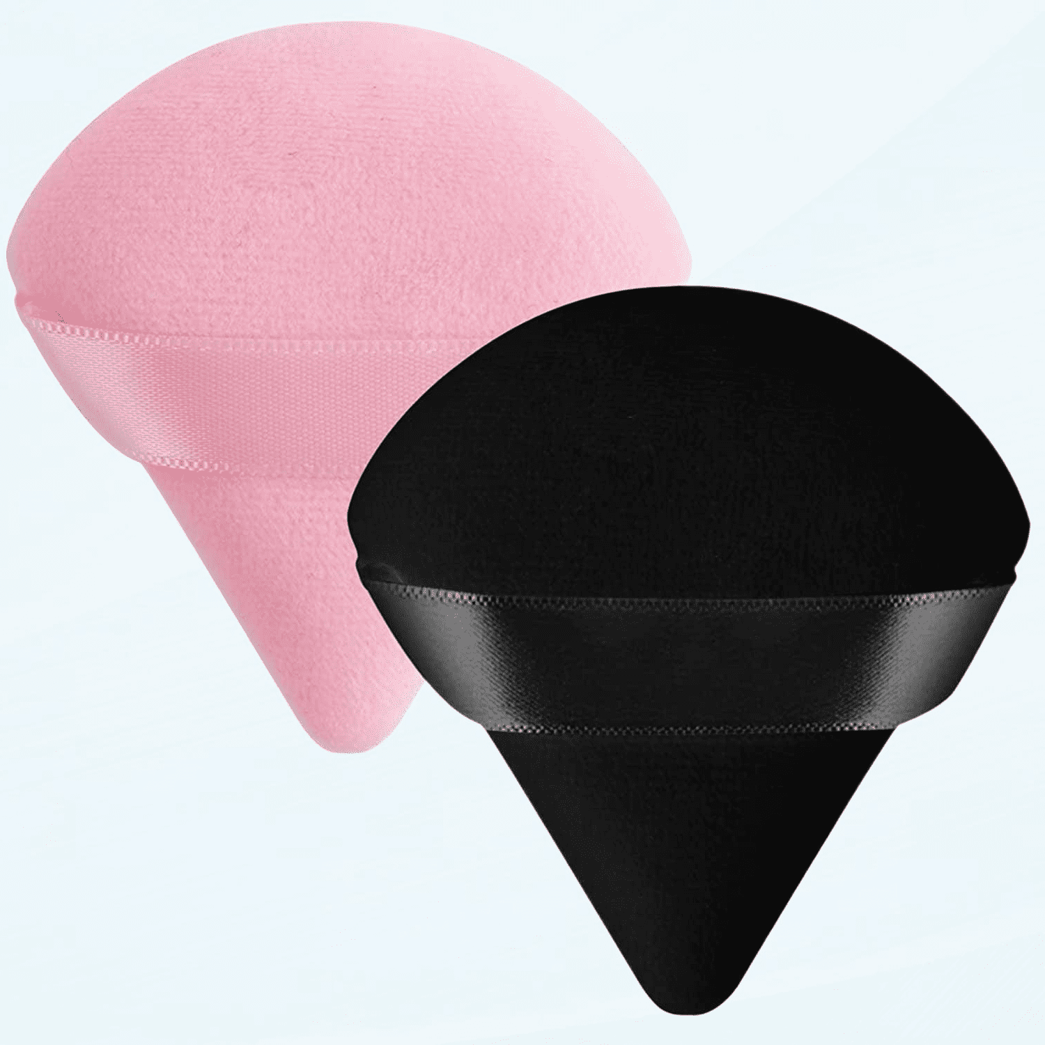 2 Pcs Triangle Velvet Powder Puffs Multifunctional Setting Powder Puff