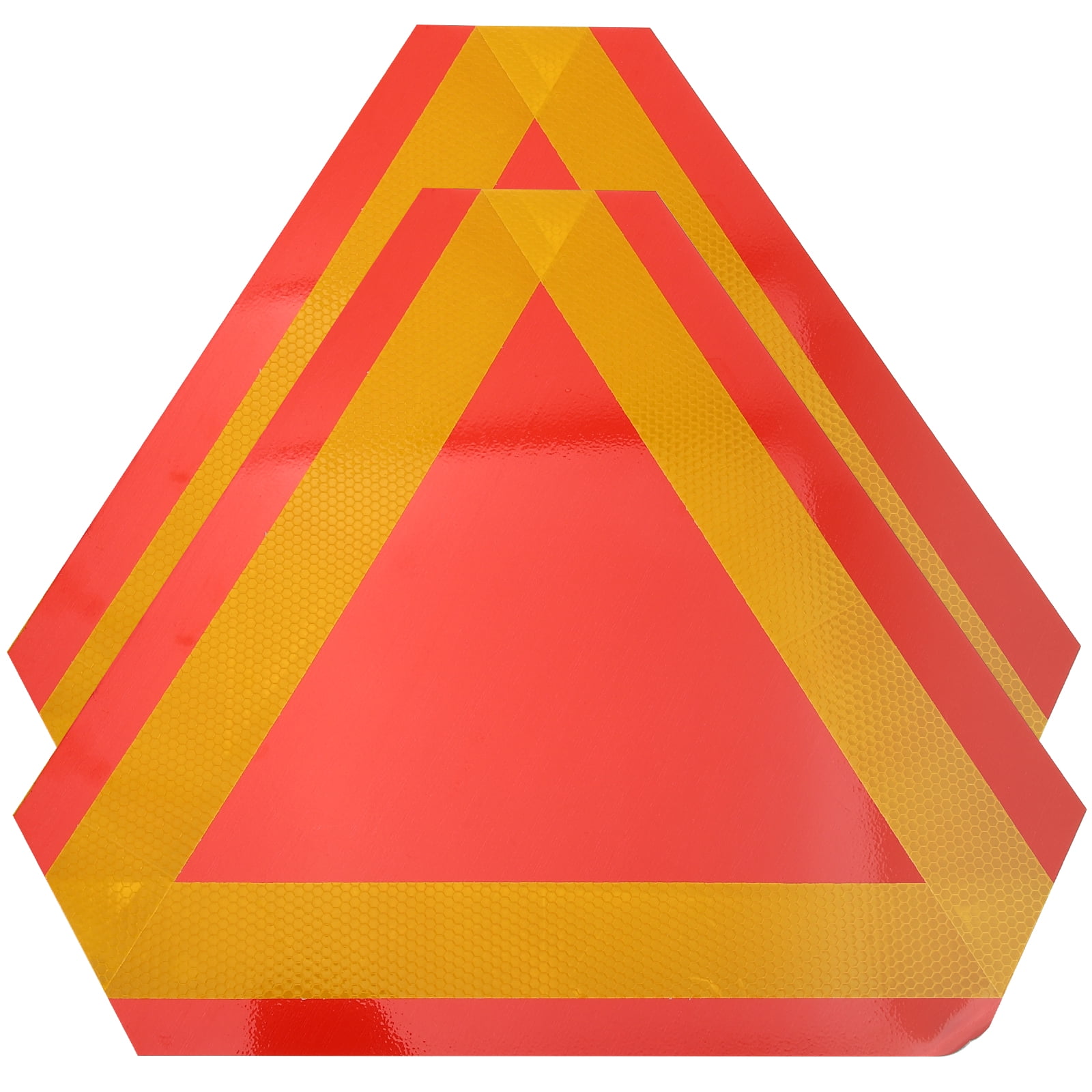 2 Pcs Triangular Reflector Slow Moving Vehicle Sign Emblems Warning Foldable Triangle Reflectors