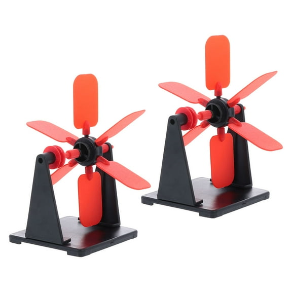 2 Pcs Turbine Materials Toys Assembling Water Wheel Kit Layout Water Wheel Primary School