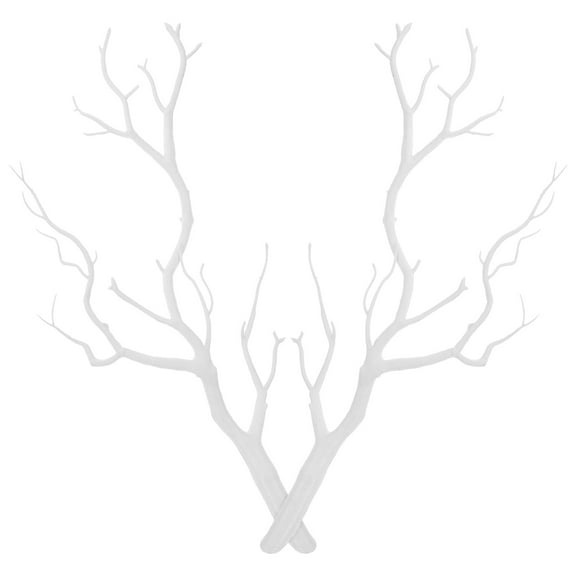 HOMEMAXS White Decorative Tree Branches for Vases and Party Decorations Bright Color Vivid Appearance 2pcs