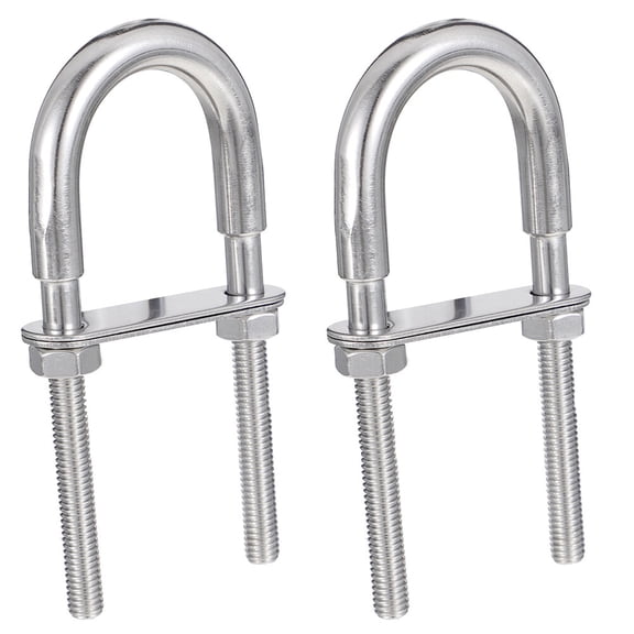 NIAIZEK 2-Pack Heavy Duty Stainless Steel U-Bolts for Trailer, Boat, and Outdoor Equipment Fixing Hardware