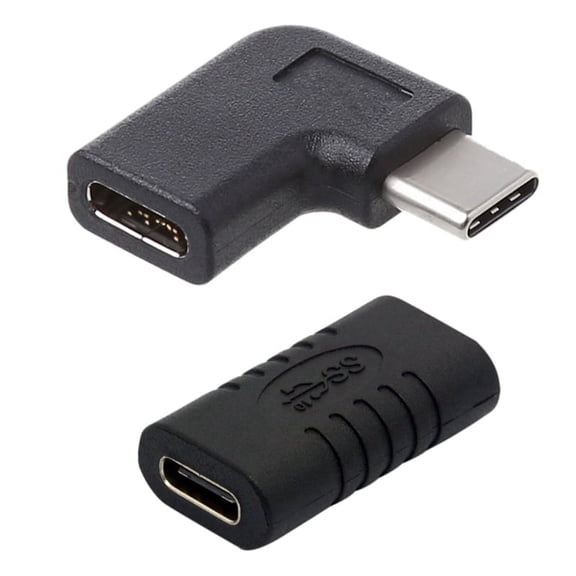 2 Pcs USB 3.1 Type C Converter Adapter: 1 Pcs Male to Female USB-C Converter Adapter & 1 Pcs Female to Female Adapter,2 * Type-C Converter,Black
