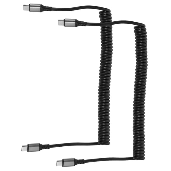 2 Pcs USB Cable Data Sync Cable USB Type-c to Usb-c Cord Black