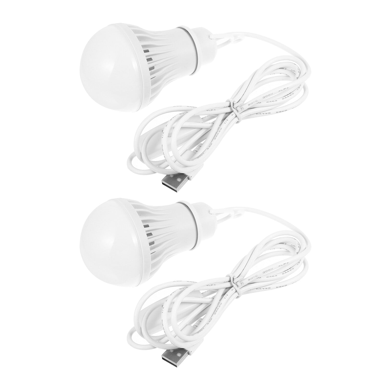 2 Pcs USB Light Bulb Camping Lantern Light Bulb Portable Camping Lamp