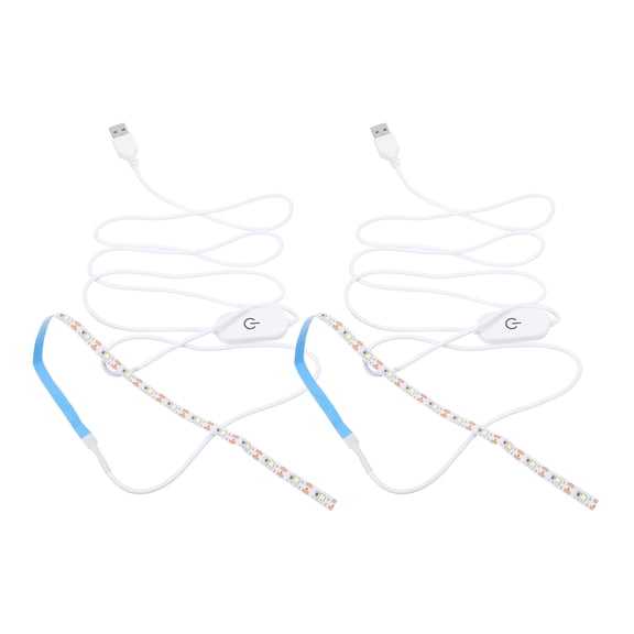 2 Pcs USB Powered Strip Lighting Tool Machine Kit Bendable White