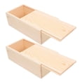 thumbnail image 1 of 2 Pcs Unfinished Wood Crafts Keepsake Boxes with Lids Beige, 1 of 8