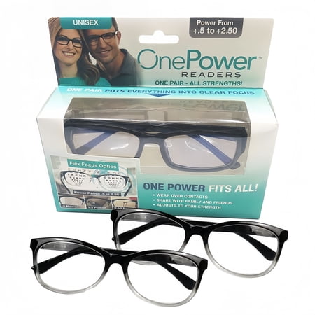 2 Pcs Unisex Auto Focus Presbyopi Reading Glasses One Power Readers Adjustable,0.5-2.5