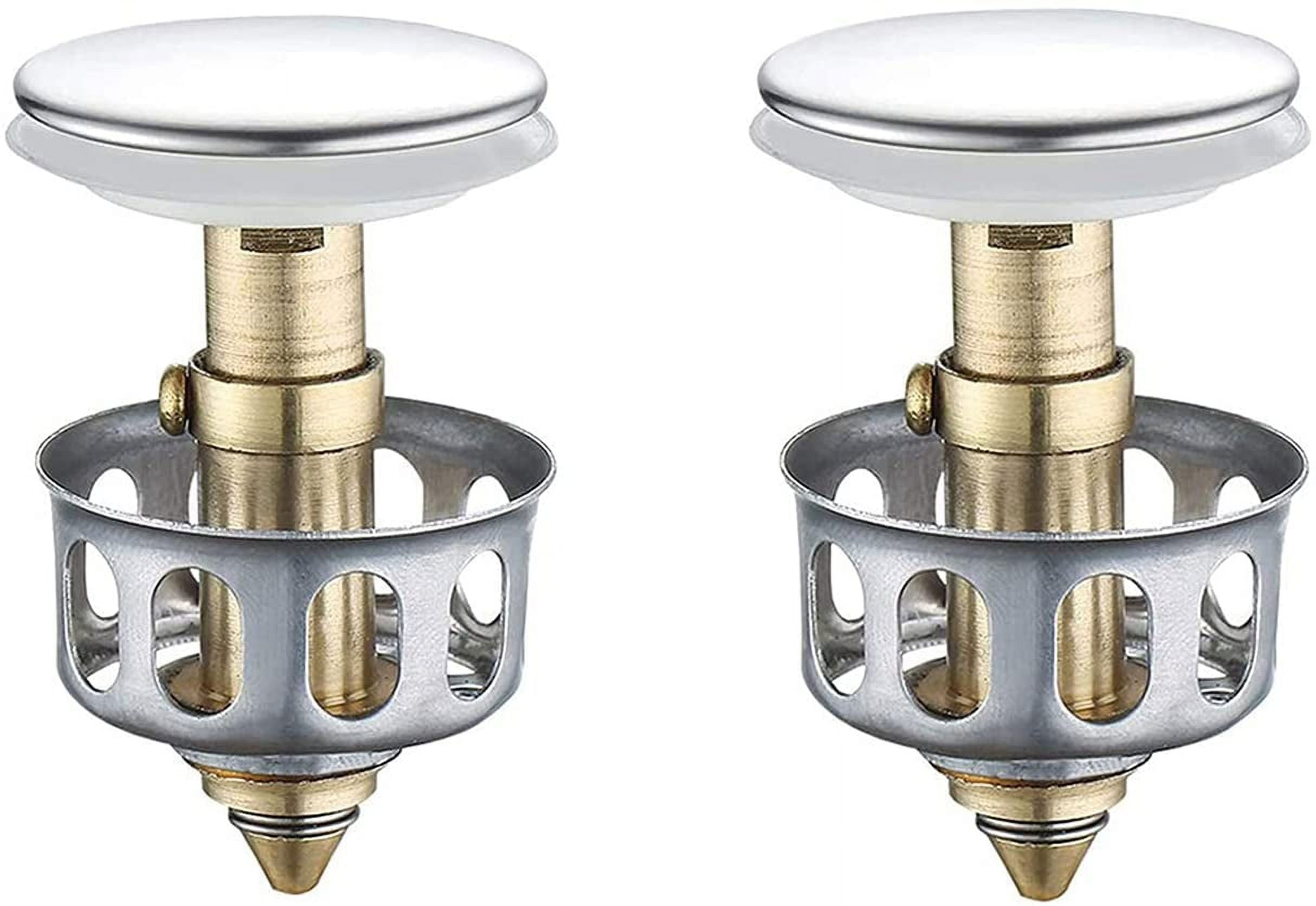 2 Pcs Universal Basin Bounce Drain Strainer, Sink Pop Up Drain Plug ...