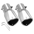 thumbnail image 1 of 2 Pcs Universal Car Exhaust Tip Muffler Tailpipe 2.48 Inch Inlet 2.95 Inch Outlet Silver Tone, 1 of 6