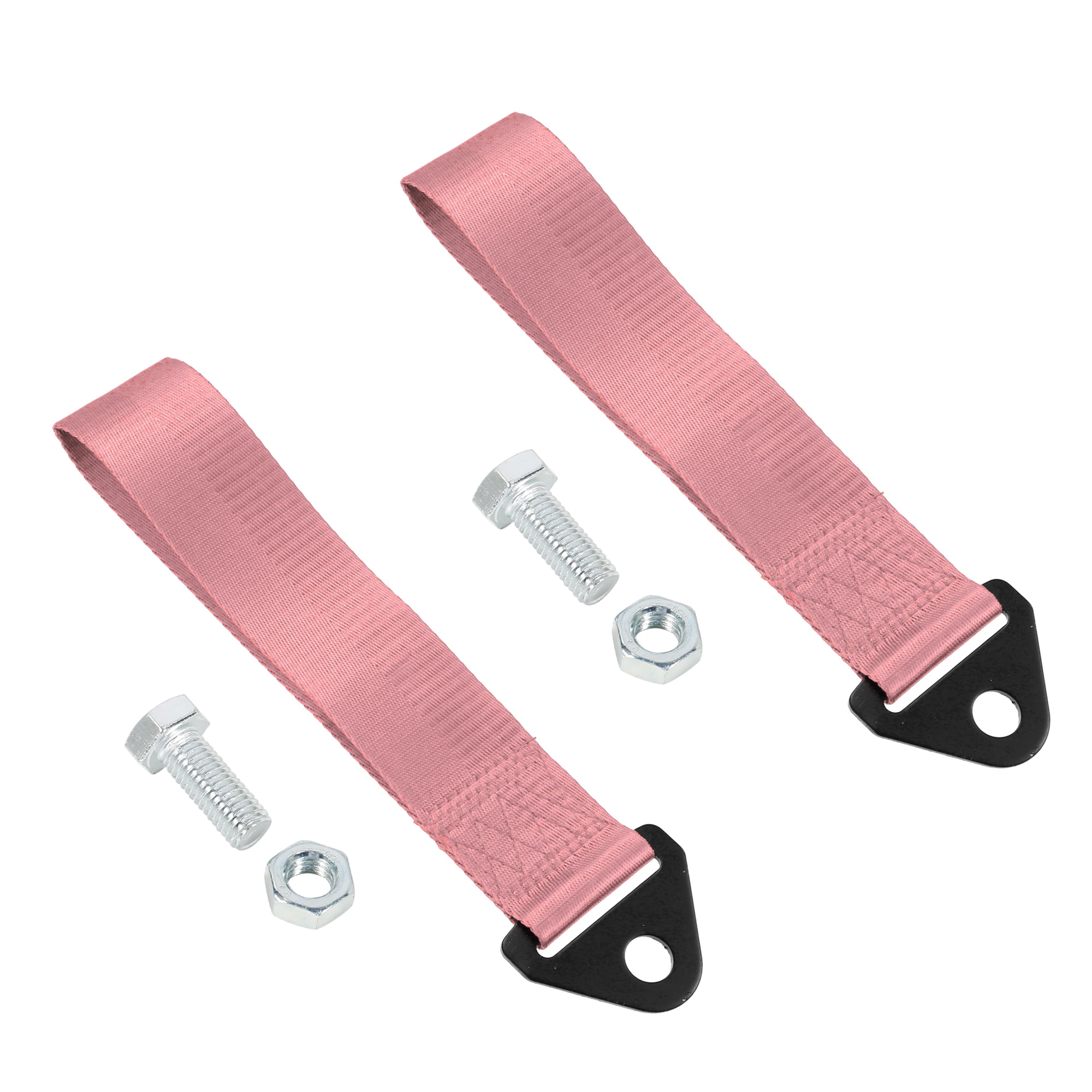 2 Pcs Universal Car Tow Towing Hook Bumper Trailer Belt Strap with