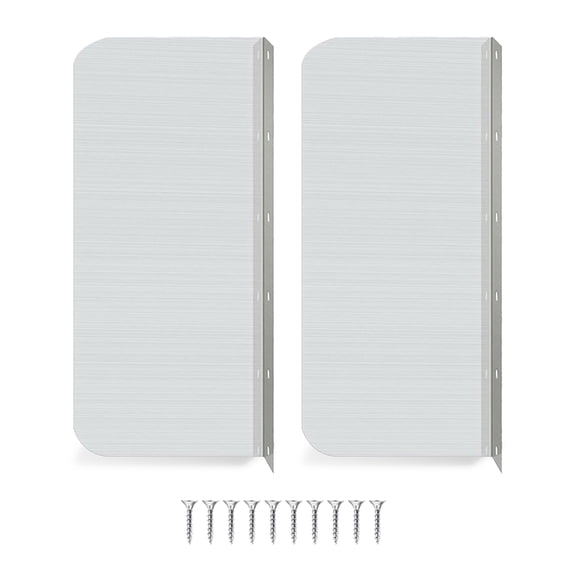 2 Pcs Universal Sink Side Splash Guard Wall Mounted Sink Splash Protector Home Pool Metal Splashback Easy to Clean