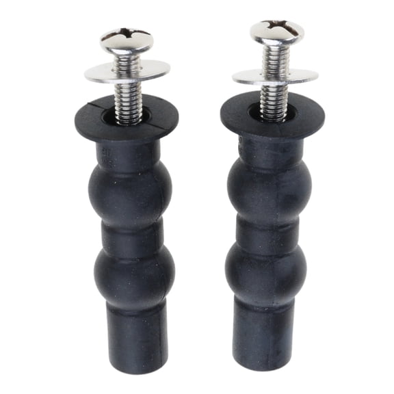 2 Pcs Universal Toilet for Seat Fix Expanding Rubber Top Nuts Screw Set Home Toilet Lid Screw with Two Expandable Ball