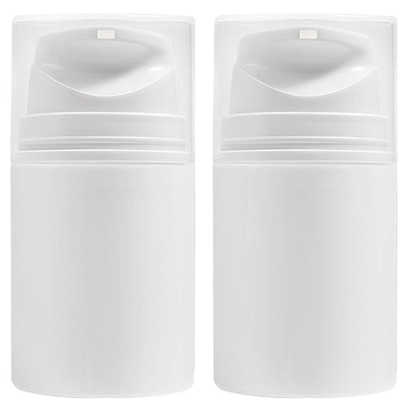 2 Pcs Vacuum Lotion Bottle Empty Bottles Press Airless Jar Pump Dispensers Organizer Travel