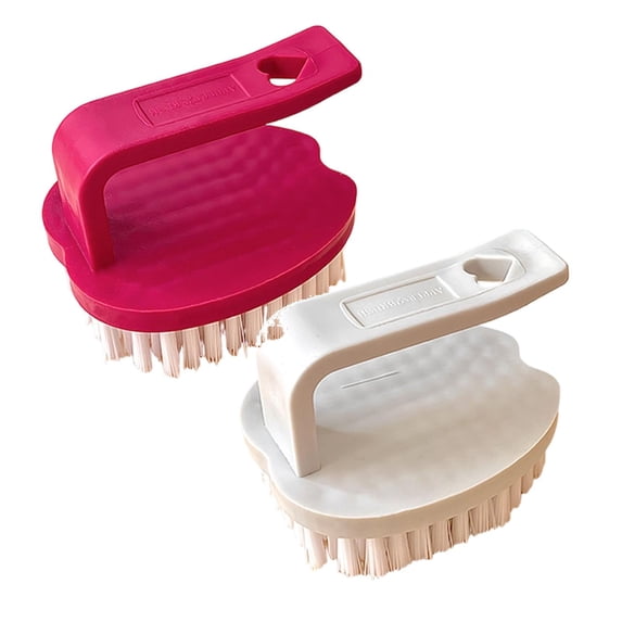 2 Pcs Vegetable Scrubber Brush Fruit and Vegetable Brushes,Vegetable Brush Scrubber Veggie Wash Brush with Stiff Bristles Vegetable Cleaner Brush for Potatoes, 3.15"x2.76"x2.56", Red & White