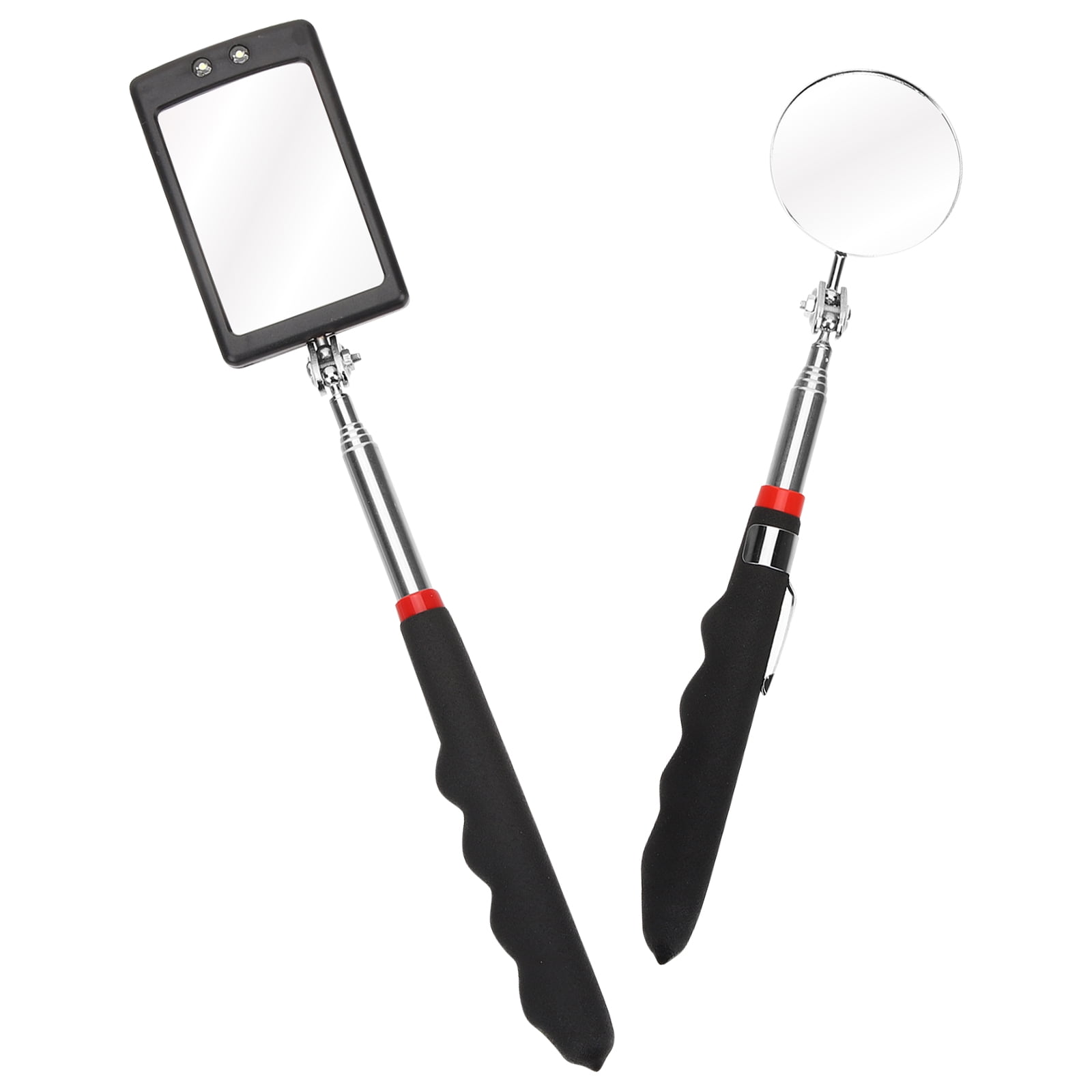 2 Pcs Vehicle Inspection Mirror Mirrors Mechanic Tools for Lighted