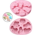 thumbnail image 1 of 2 Pcs Vehicles Silicone Molds, Chocolate Molds Chocolate Candy Mold Cupcake Cake Decorating Tools Polymer Clay Mold - Send Goods From Local Warehous, 1 of 5