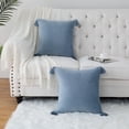 thumbnail image 1 of 2 Pcs Velvet Throw Pillow Cover with Tassel, Square Throw Pillow Case Cushion Cover, 1 of 8
