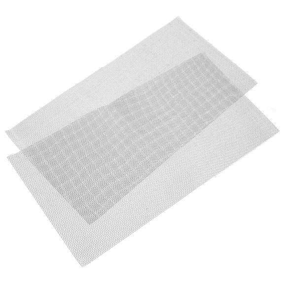 2 Pcs Vent Screen Mesh Cover Poly Tank Repair Kit Bumper Part Hose Seal Silver