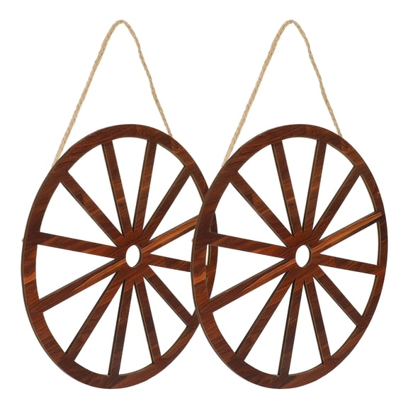 2 Pcs Vintage Decor Outdoor Wheels Decorative Wall Indoor Household Office