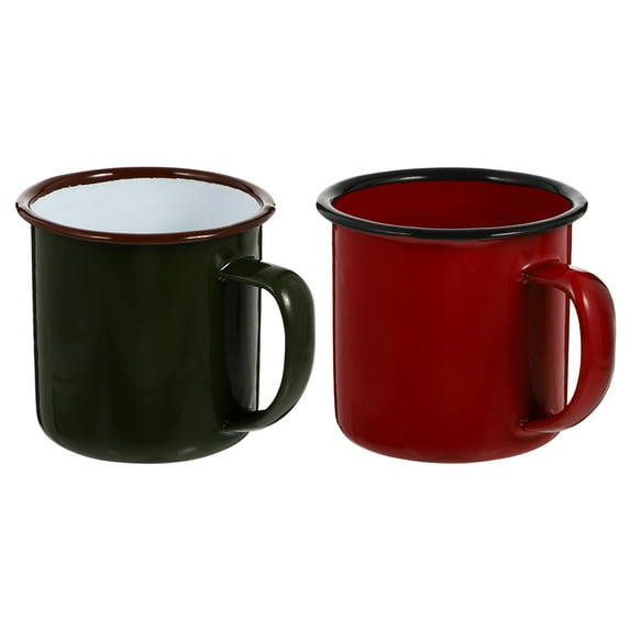 2 Pcs Vintage Shot Glass Household Enamel Cups Drinking Retro Tea Espresso Gifts 6cm Coffee Lovers