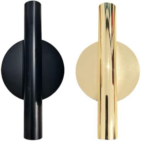 2 Pcs Wall Flower Vase,Modern Metal Wall Vase Tube Holder for Dried & Faux Flowers, Home Wall Decor or Memorial Display