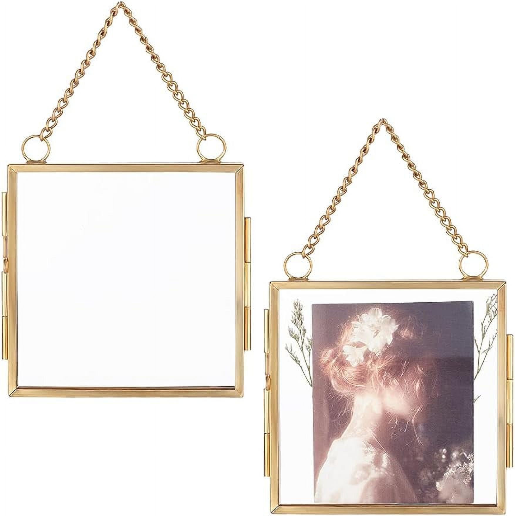 Garneck Photo Frame 4x6 Double Picture Frame Photo Boxes for 4x6 Pictures  Gold Picture Frame 4x6 Wood Flowers Wooden Wall 4x6 Picture Frame Gold
