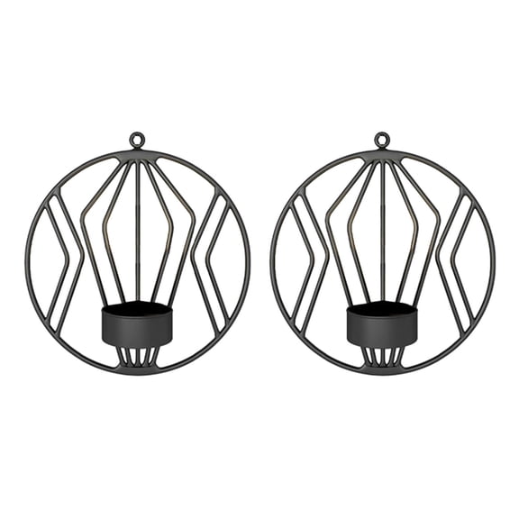 2 Pcs Wall Hanging Pillar Candle Holder Sconce Centerpiece Birthday Rose Gold