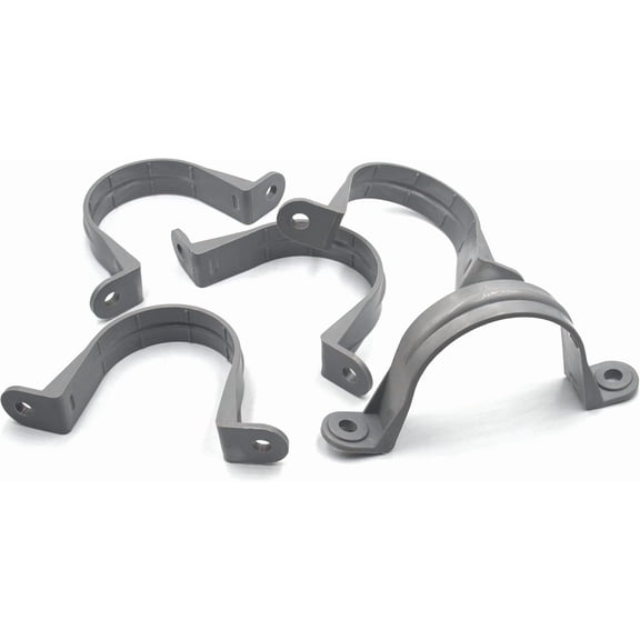 2 Pcs Wall Mount Ceiling Mount Pipe Support, Stainless Steel Adjustable Pipe Bracket Clamp Pipe Straps for Pipe Tube, Dia. 19mm (Fit for 1/2 inch Pipe)
