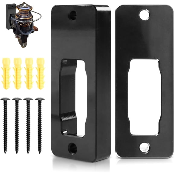 2 Pcs Wall Mount Fishing Reel Rack - Spinning Reel Display Stand Holder, for Organizing Your Fishing Gear