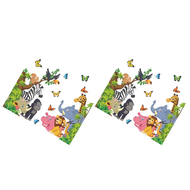 2 Pcs Wall Sticker Self-Adhesive Cartoon Decals Wallpaper Kids Stickers
