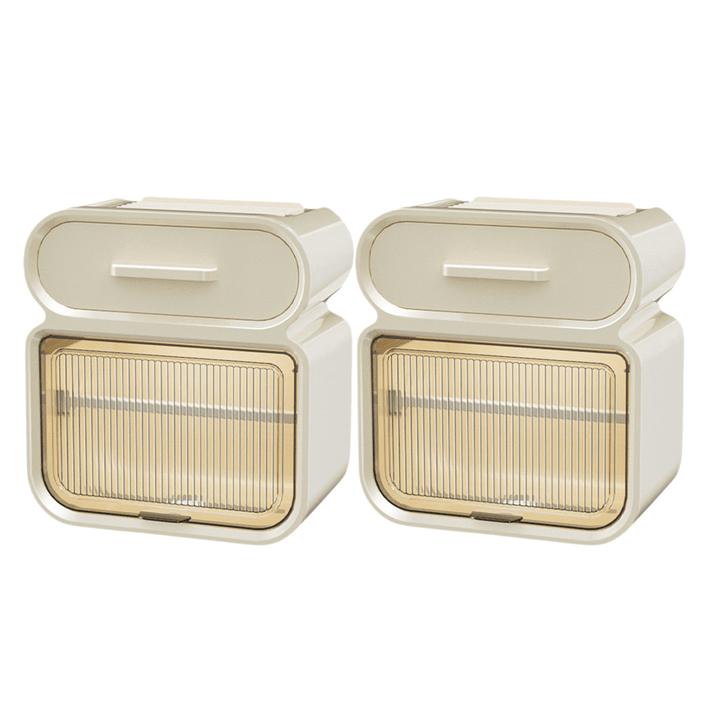 2 Pcs Wall Tissue Box Holder Cases Bathroom Rack Toilet Paper Stand