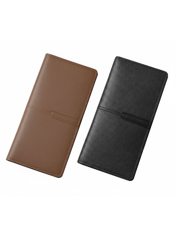 2 Pcs Wallets for Women Ultra Slim Thin Leather RFID Blocking Credit Card Holder Bifold Long Ladies Wallet Billfold Clutch
