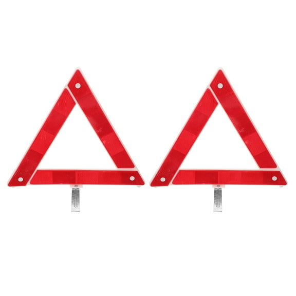 2 Pcs Warning Triangles for Vehicles Road Red